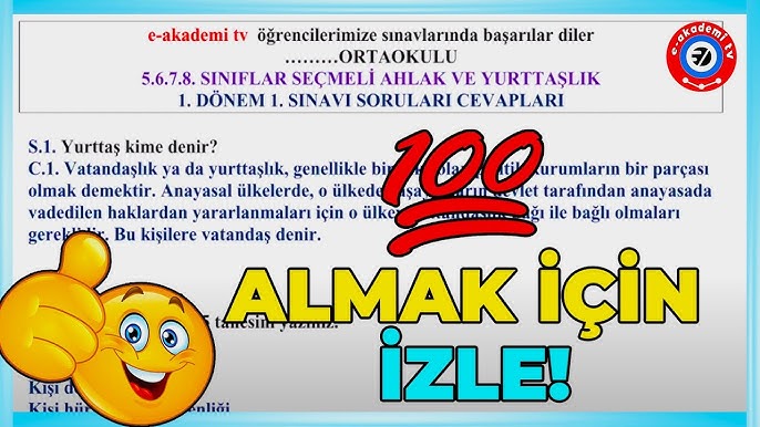 Ahlak Sınavında Açık Uçlu Soruların Kesin Çözümleri [2026] - Kapak Görseli
